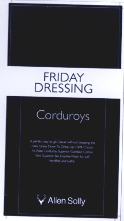 Friday Dressing Corduroys Allen Solly Device mark 2244938 Trademark