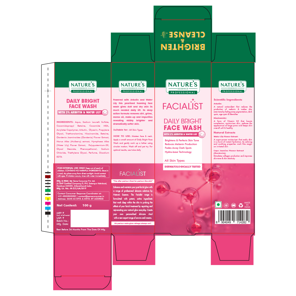 Nature Essence Professional Facialist Daily Bright Face Wash Device mark 6635953 Trademark