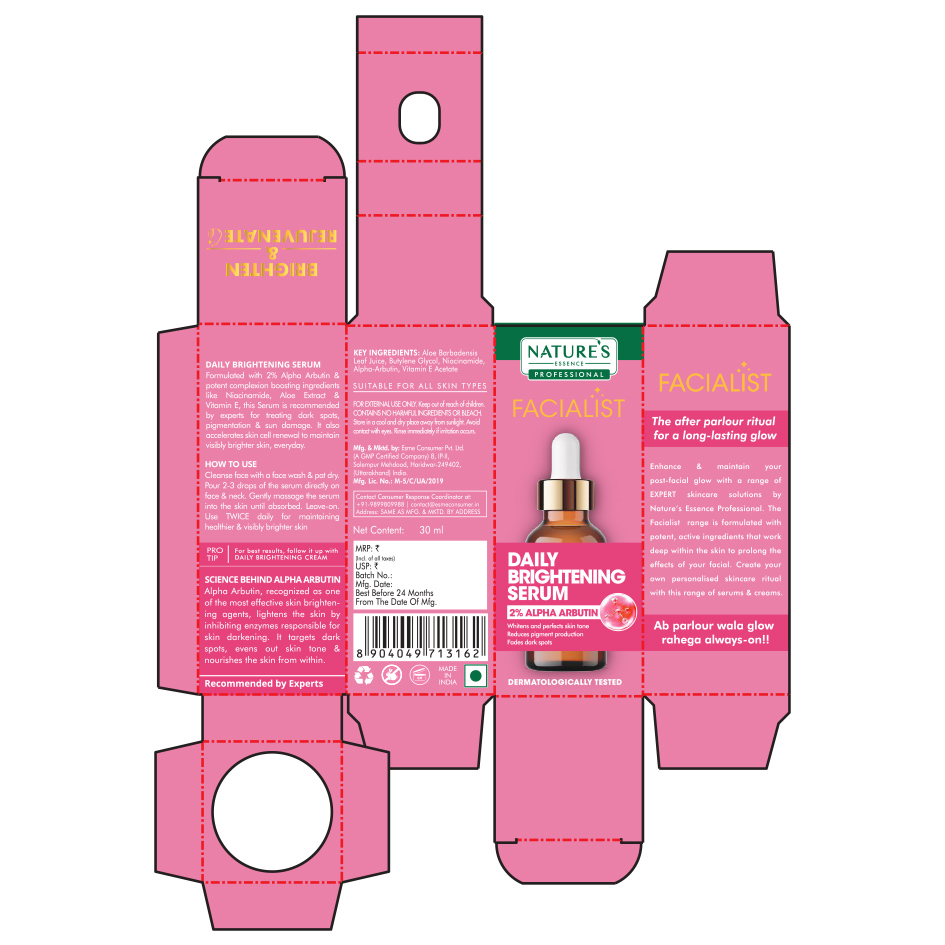 Nature Essence Professional Facialist Daily Brightening Serum Device mark 6635955 Trademark