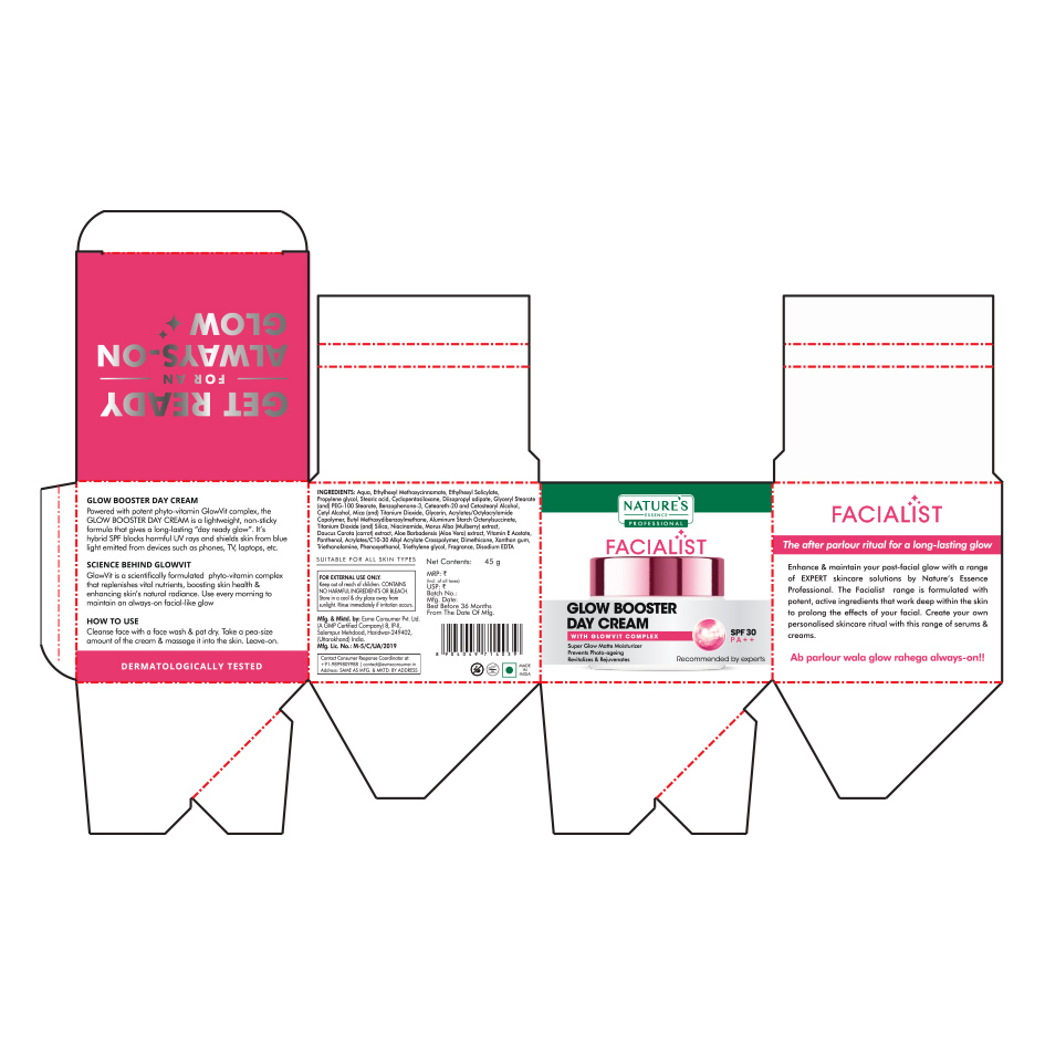 Nature Essence Professional Facialist Glow Booster Day Cream Device mark 6641874 Trademark