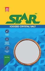 Star 555 Iodized Crystal Salt Device mark 6641869 Trademark