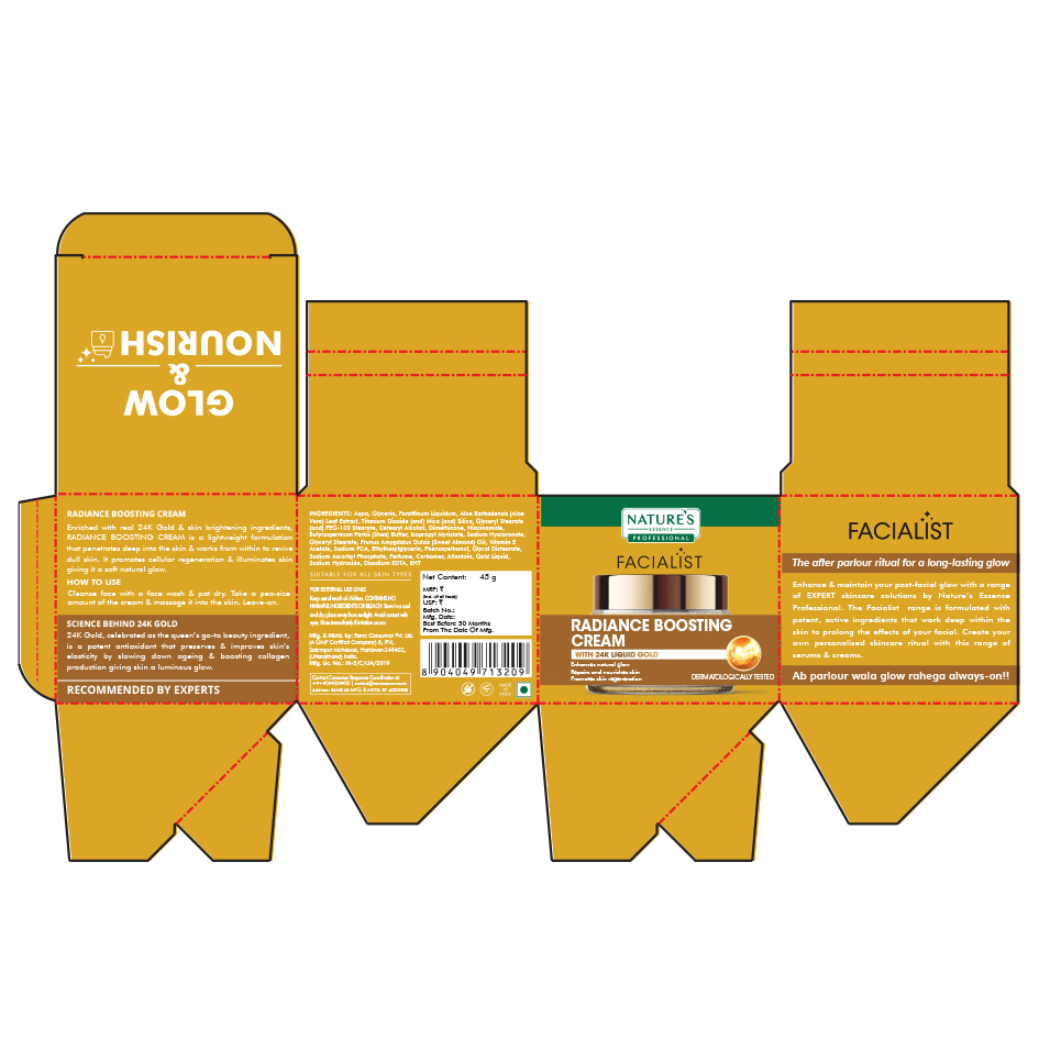 Nature Essence Professional Facialist Radiance Boosting Cream Device mark 6641895 Trademark