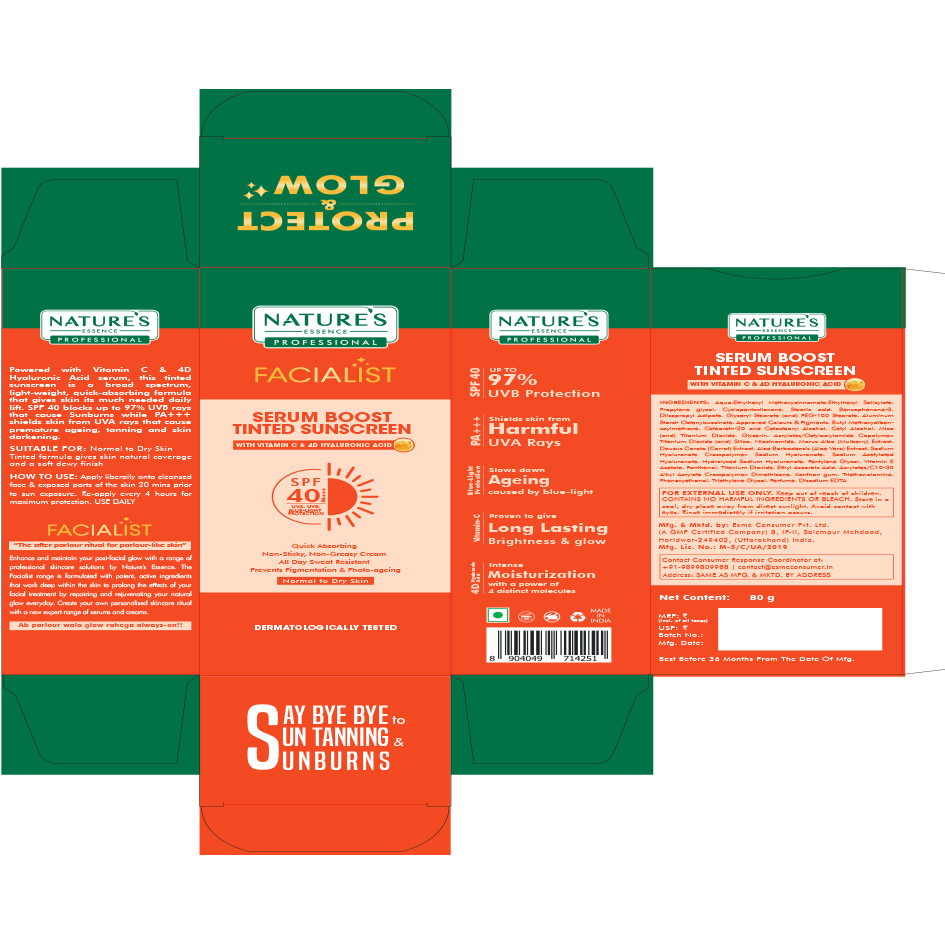 Nature Essence Professional Facialist Serum Boost Tinted Sunscreens Device mark 6641896 Trademark