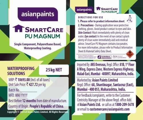 Asian Paints Smartcare Pu Magnum Device mark 6668184 Trademark