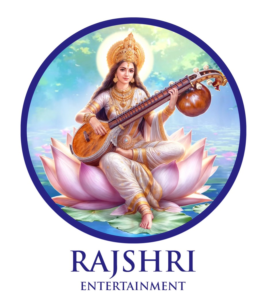Rajshri Entertainment With The Image Of A Goddess Seated On A Lotus And Playing Veena Device mark 6675187 Trademark