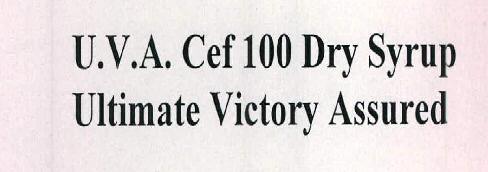 U.v.a. Cef 100 Dry Syrup Ultimate Victory Assured Device mark 2426910 Trademark