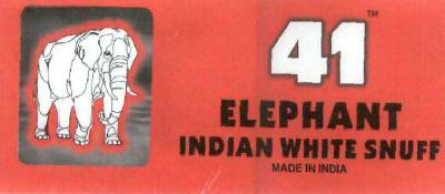 41 Elephant Indian White Snuff (with Device) Device mark 2015150 Trademark