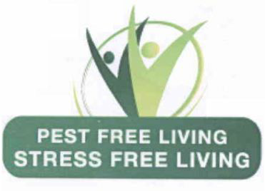 Pest Free Living Stress Free Living With Logo Device mark 2558925 Trademark