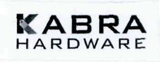 Kabra Hardware (label) Device mark 2988924 Trademark