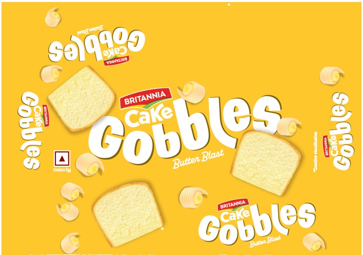 Britannia Cake Gobbles Butter Blast Device mark 6707824 Trademark