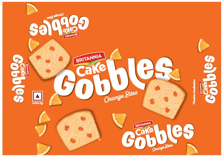 Britannia Cake Gobbles Orange Bites Device mark 6707828 Trademark