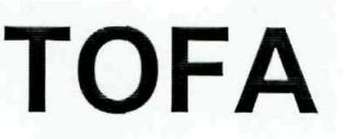 Tofa Device mark 2329561 Trademark