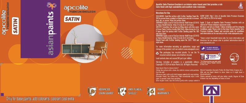 Apcolite Premium Emulsion Satin Device mark 6814551 Trademark