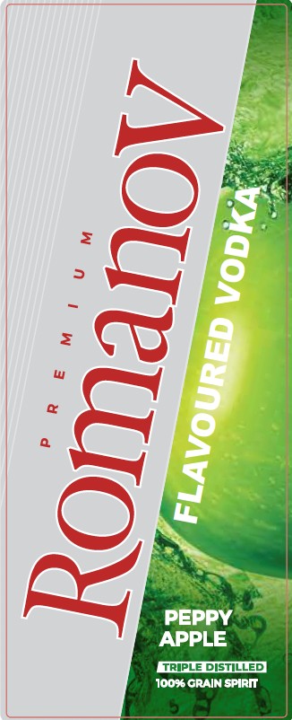 Romanov Peppy Apple Flavoured Vodka Device mark 6815307 Trademark