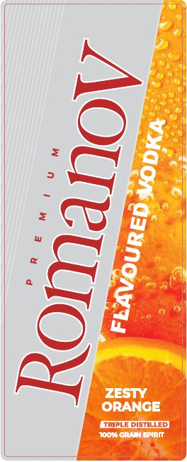 Romanov Zesty Orange Flavoured Vodka Device mark 6815308 Trademark
