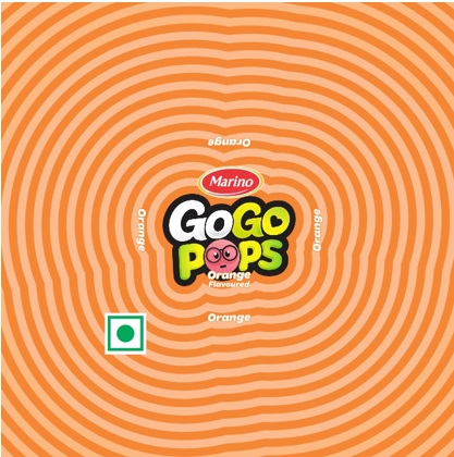 Marino Gogo Pops Orange Flavoured (device) Device mark 6822519 Trademark