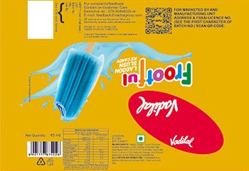 Vadilal Frootful Lagoon Slush Ice Candy Device mark 6827957 Trademark