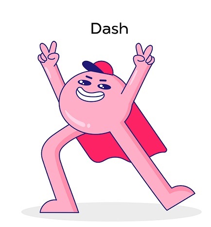 Device Of Mascot Namely Dash Device mark 6833885 Trademark