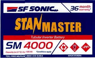 Sf Sonic Stanmaster Sm 4000(label) Device mark 2815724 Trademark
