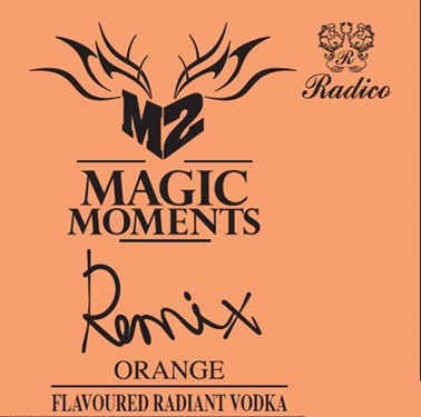 M2 Magic Moments Remix Orange Flavoured Radiant Vodka Device mark 6883480 Trademark