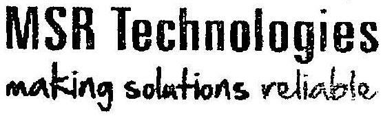 Msr Technologies (label) Device mark 2672522 Trademark