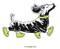Dog Artwork Move Your Way Device mark 6916716 Trademark