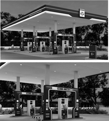 Layout Of Outlet Device mark 6963865 Trademark