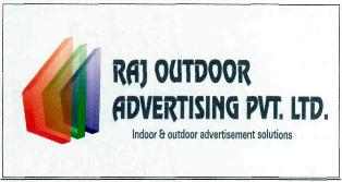 Raj Outdoor Advertising Pvt. Ltd. (device Of Geometrical Miscellaneous) Device mark 2644306 Trademark