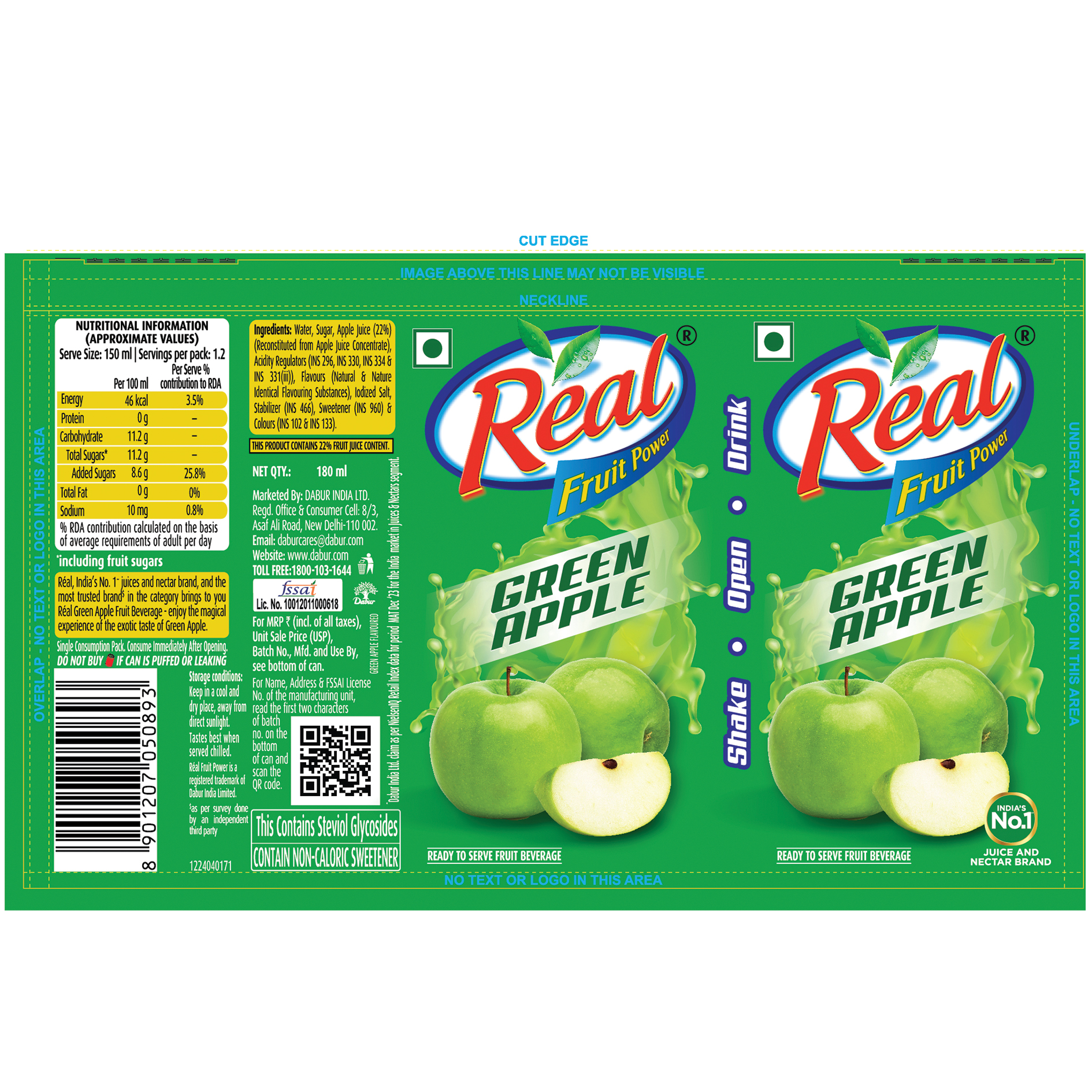 Real Fruit Power Green Apple Device mark 7042657 Trademark