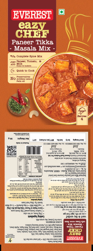 Everest Eazy Chef Paneer Tikka Masala Mix Device mark 7089869 Trademark