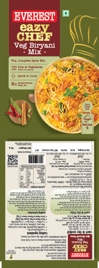 Everest Eazy Chef Veg Biryani Mix Device mark 7089872 Trademark
