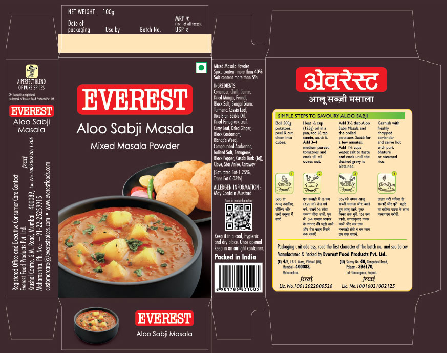 Everest Aloo Sabji Masala Device mark 7090568 Trademark