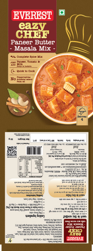 Everest Eazy Chef Paneer Butter Masala Mix Device mark 7090577 Trademark