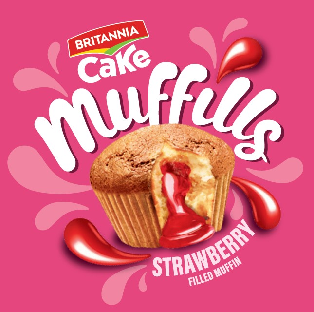 Britannia Cake Muffills Strawberry Filled Device mark 7102388 Trademark