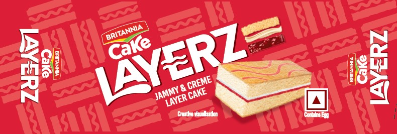 Britannia Cake Layerz Jammy Device mark 7110109 Trademark