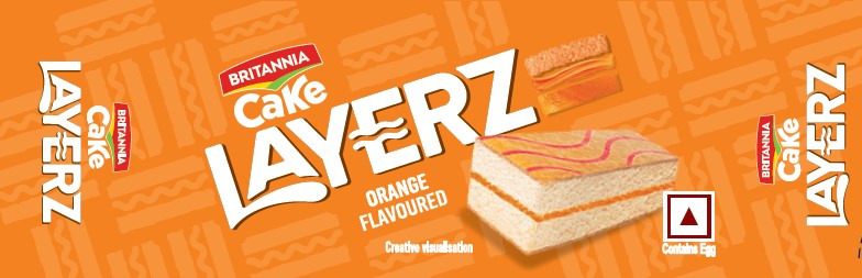 Britannia Cake Layerz Orange Device mark 7110110 Trademark