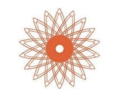 Geometric Logo With An Orange Circle And A Hollow Center And An Intricate Spirograph-like Pattern. Device mark 7134527 Trademark