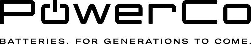 Powerco Batteries. For Generations To Come. Device mark 7164045 Trademark