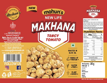 Mohun's New Life Makhana Tangy Tomato Device mark 7169489 Trademark