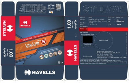 Havells Lifeline Packaging Device mark 7252980 Trademark