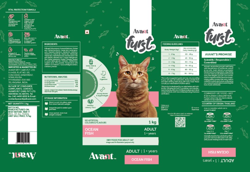 Avant Furst Adult Cat Food Label (device Mark) Device mark 7257718 Trademark