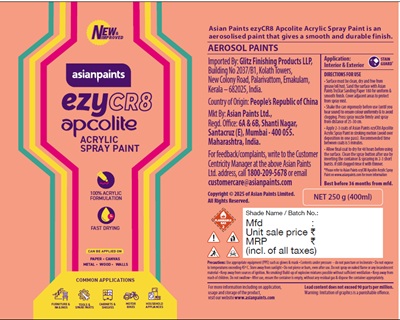 Asian Paints Ezycr8 Apcolite Device mark 7264630 Trademark