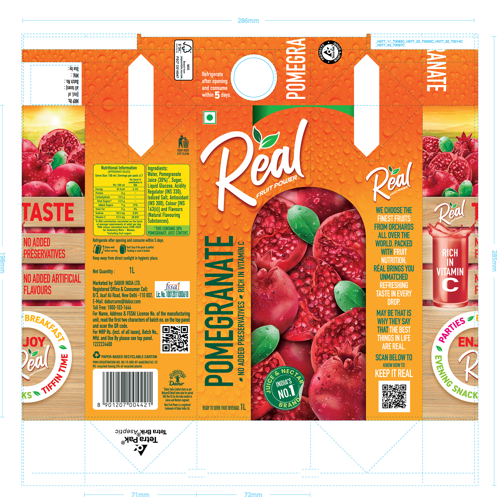 Real Fruit Power pomegranate Device mark 7266910 Trademark