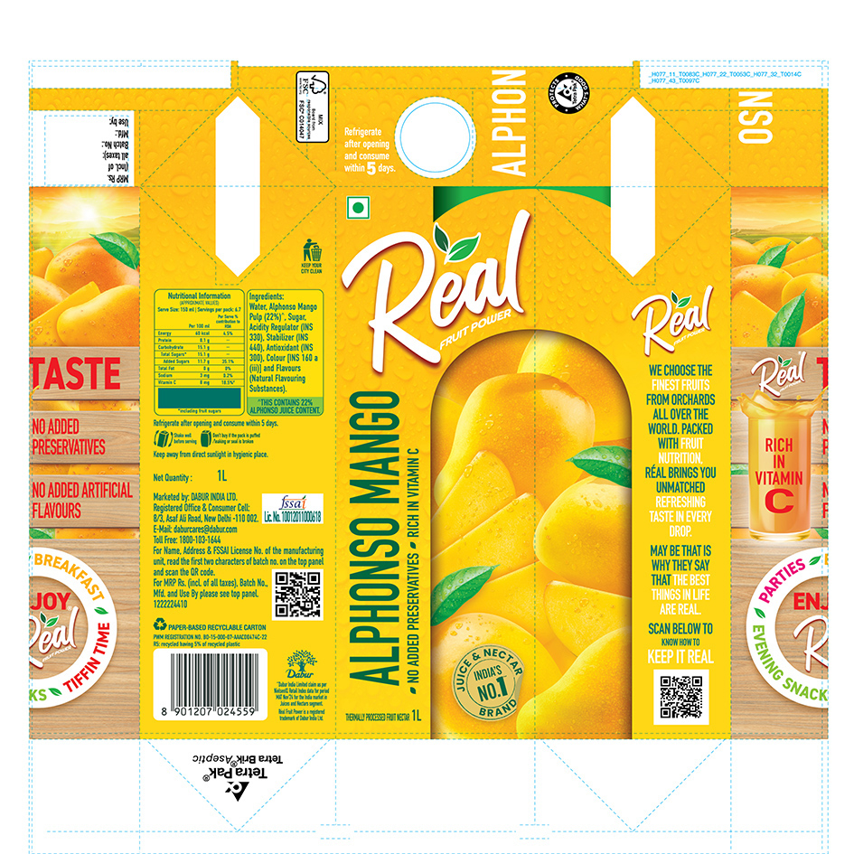 Real Fruit Power alphonso Mango Device mark 7301256 Trademark
