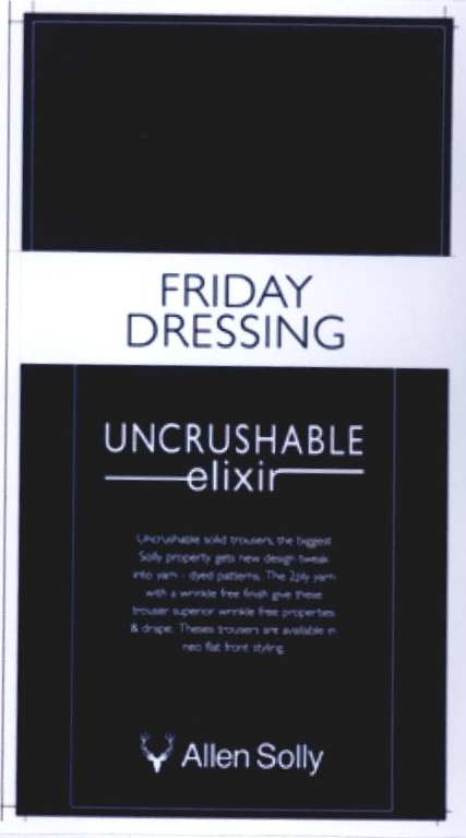 Friday Dressing Uncrushable Elixir Allen Solly Device mark 2244911 Trademark