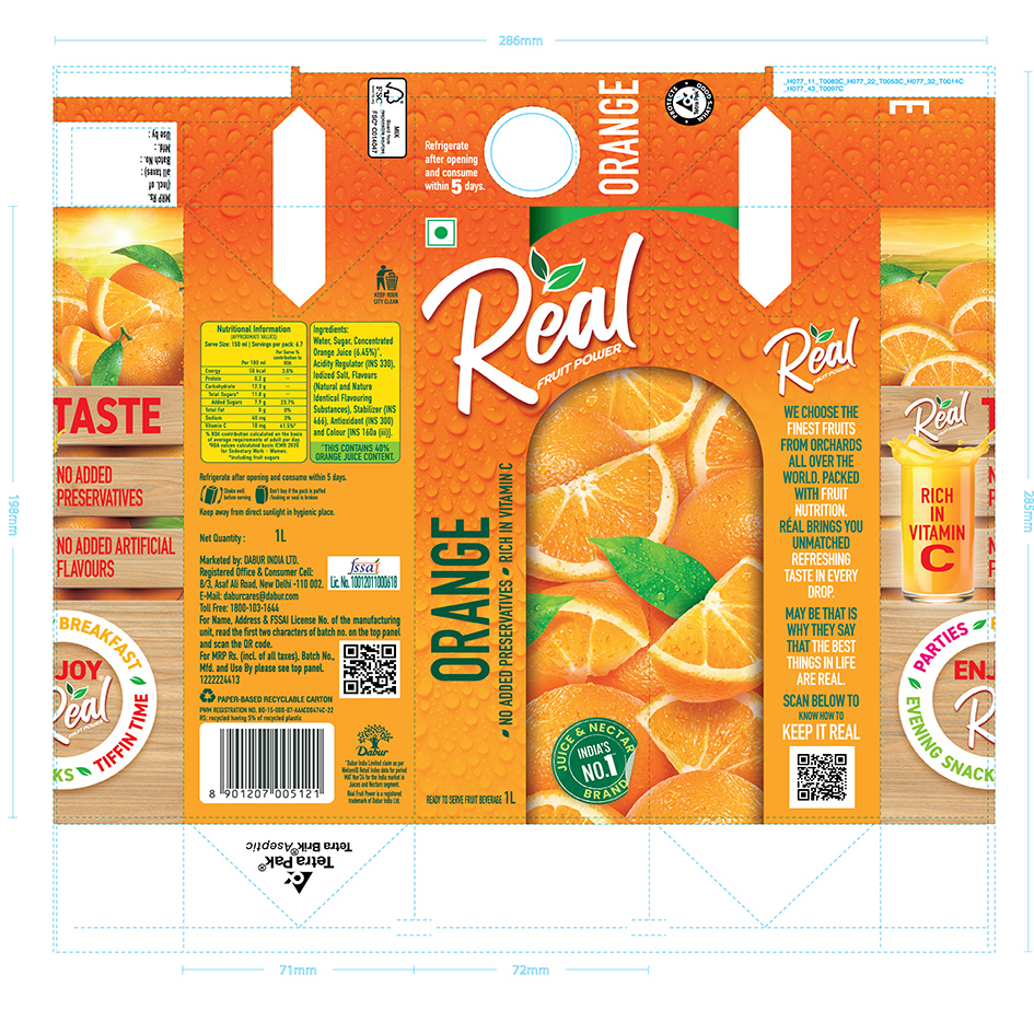Real Fruit Power Orange Device mark 7337764 Trademark