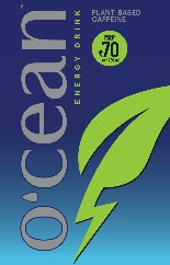 Composite Label Of O'cean Energy Drink With Device Of Leaf And Energy Symbol Device mark 7358150 Trademark