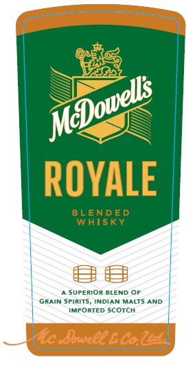 Mcdowell’s Royale Blended Whisky (label) Device mark 7414027 Trademark