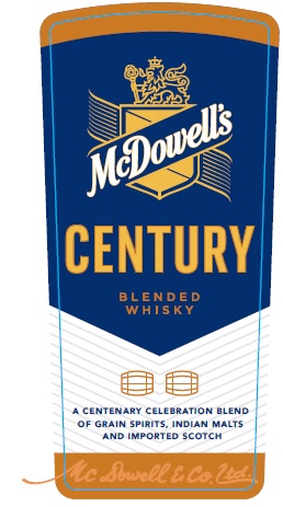 Mcdowell’s Century Blended Whisky (label) Device mark 7414029 Trademark