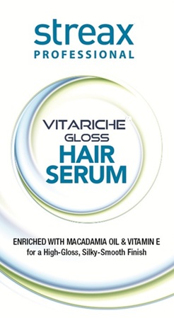 Streax Professional Vitariche Gloss Hair Serum Device mark 7420325 Trademark